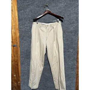 Polo Ralph Lauren Pants Mens 33x29 Beige Chino Pleated Classic Fit Cotton Twill